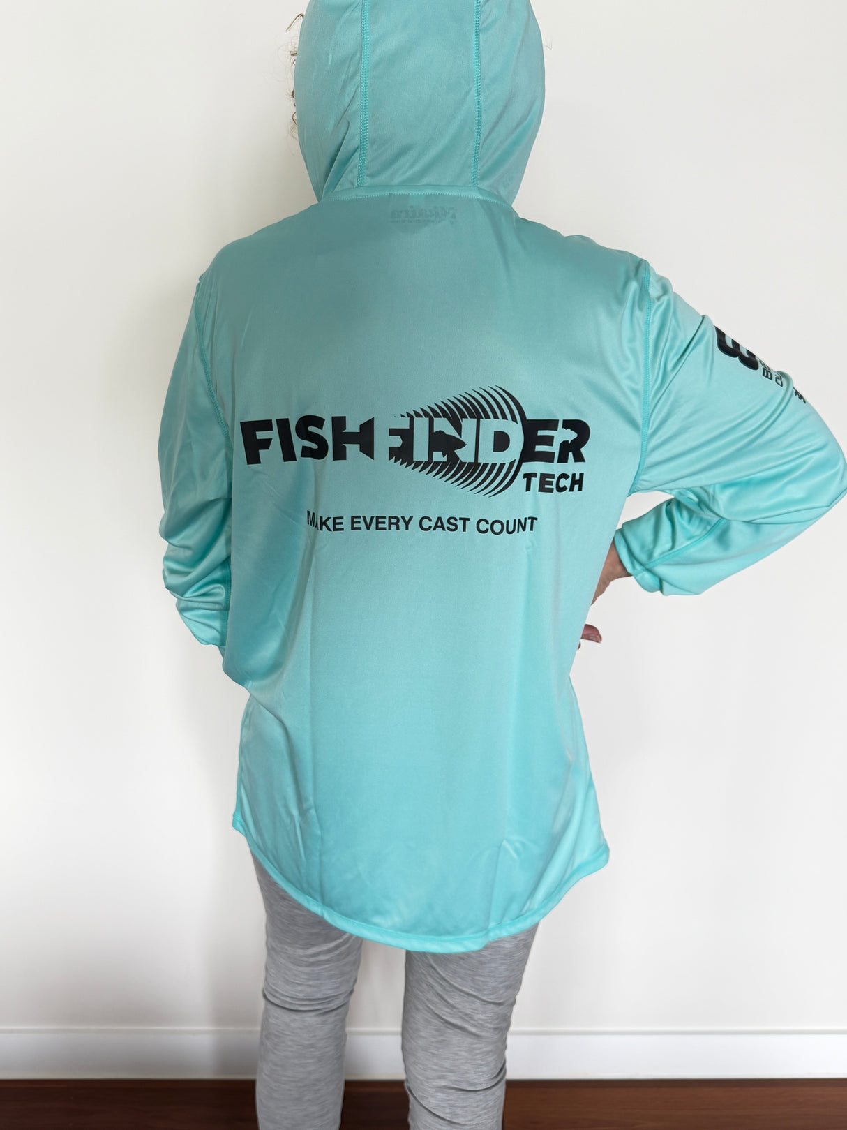 fishfindertech make every cast count hooded fishing shirts