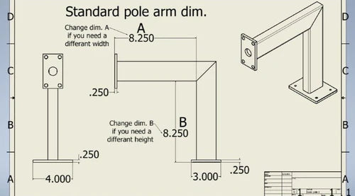 Fixed Transducer Pole (Custom Arm Option Available)