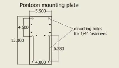 Pontoon - Fixed Transducer Pole (Custom Arm Option Available)