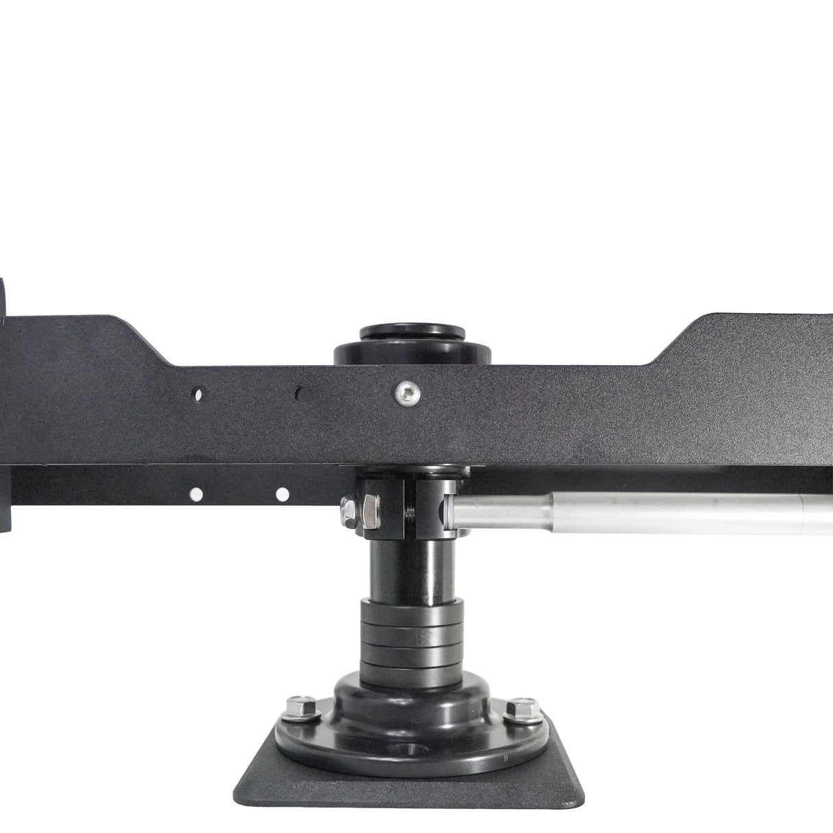 Close-up of Garmin 9000 Short Mount base, pole and adjustment hardware